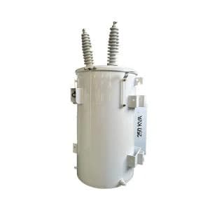 Single-phase pole-mounted distribution transformer